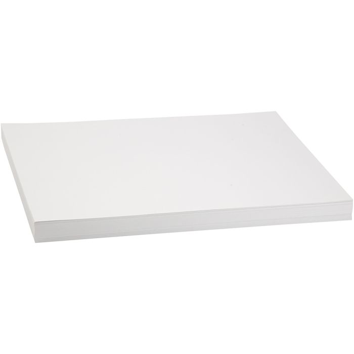 Cartulina de color, A3, hoja 297x420 mm, 250 gr, blanco, 100 hoja/ 1 paquete