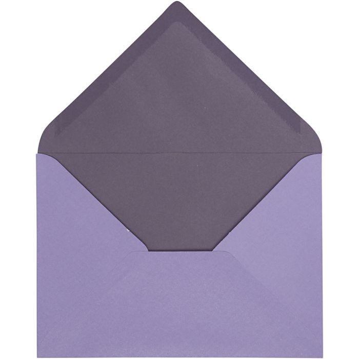 Sobre, medida sobre 11,5x16 cm, 100 gr, violeta oscuro, 10 ud/ 1 paquete