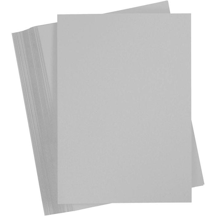Cartulina de Color, A4, hoja 210x297 mm, 180 gr, gris, 100 hoja/ 1 paquete