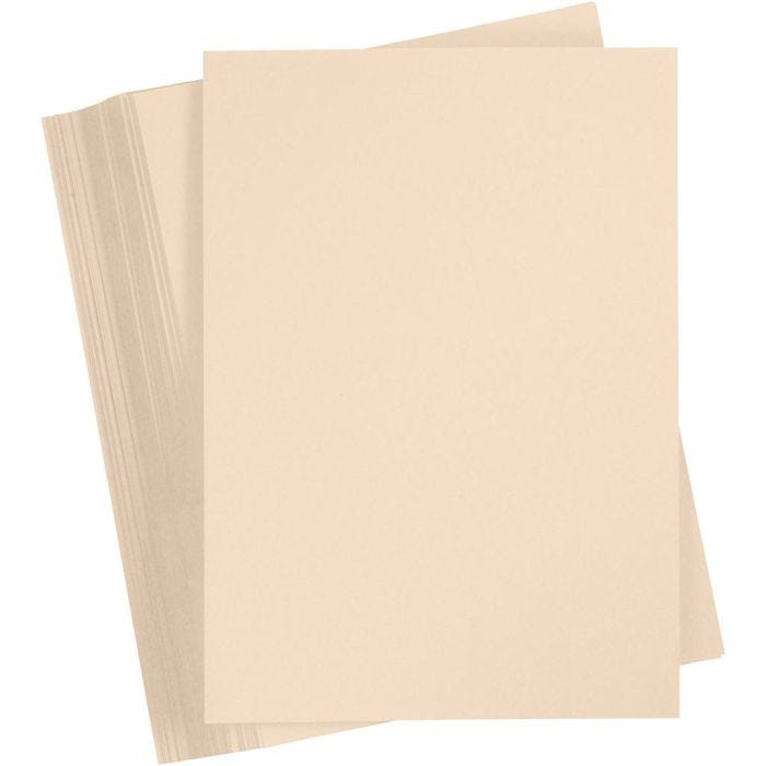 Cartulina de Color, A4, hoja 210x297 mm, 180 gr, beige, 100 hoja/ 1 paquete