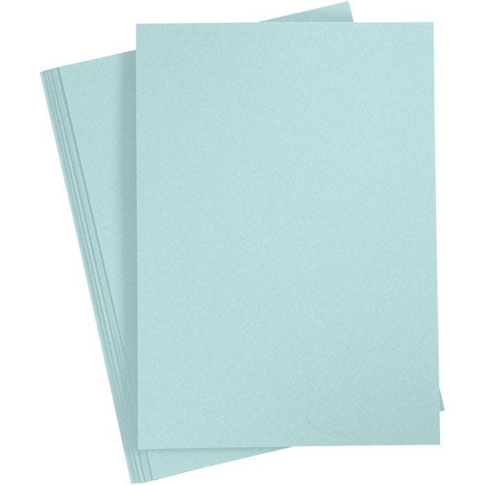 Papel, A4, hoja 210x297 mm, 80 gr, azul claro, 20 ud/ 1 paquete