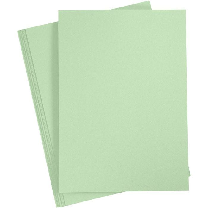 Papel, A4, hoja 210x297 mm, 80 gr, verde claro, 20 ud/ 1 paquete