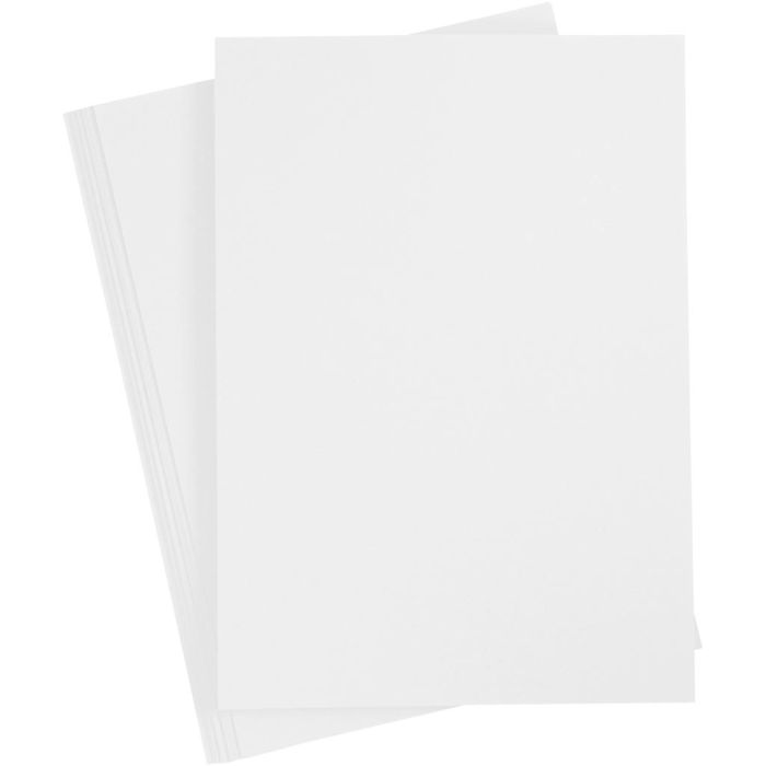 Tarjeta, A4, hoja 210x297 mm, 220 gr, blanco, 10 ud/ 1 paquete