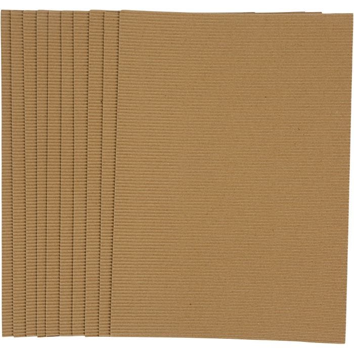 Cartulina corrugada, hoja 25x35 cm, 120 gr, 10 hoja/ 1 paquete