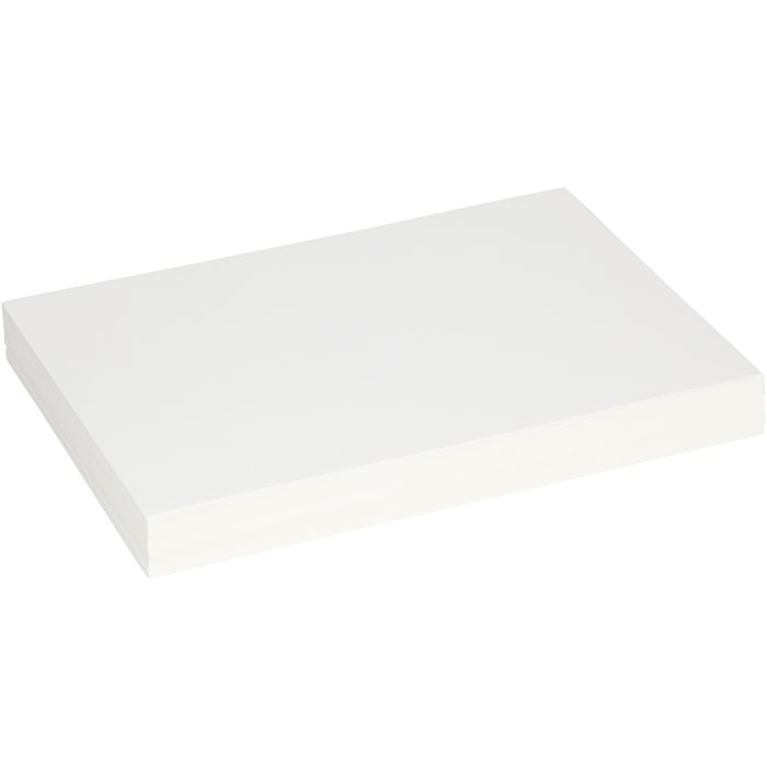 Cartón para construcción, hoja 25,5x36 cm, grosor 0,4 mm, 250 gr, blanco, 100 hoja/ 1 paquete
