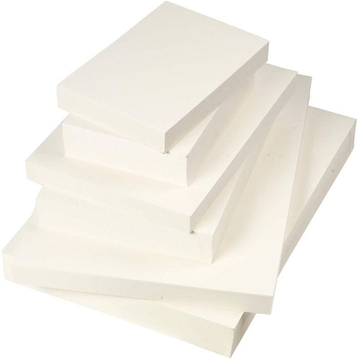 Papel de acuarela, A3,A4,A5, 200+300 gr, blanco, 6x100 hoja/ 1 paquete