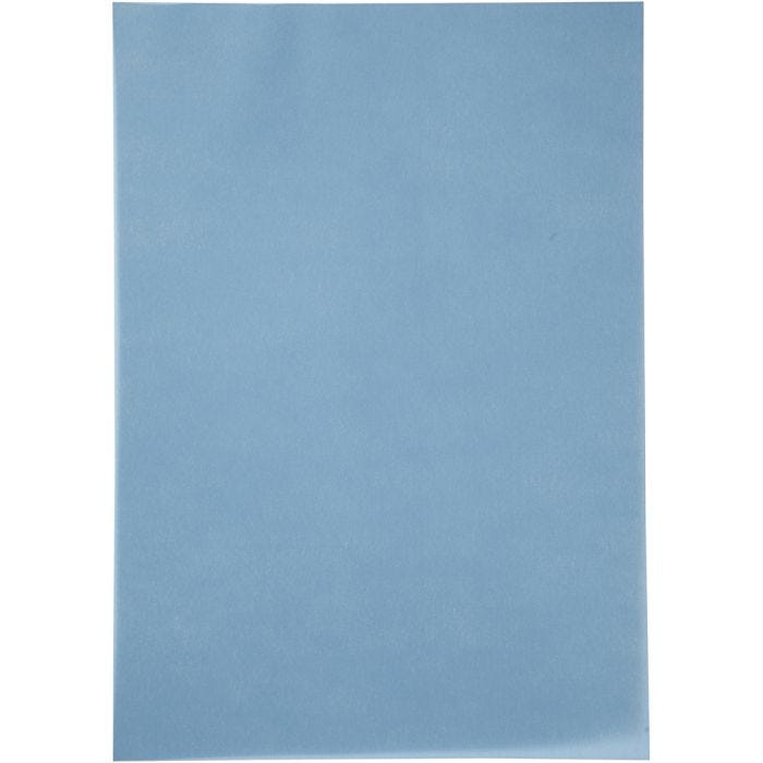Papel de Terciopelo, A4, hoja 210x297 mm, 100 gr, azul, 10 hoja/ 1 paquete