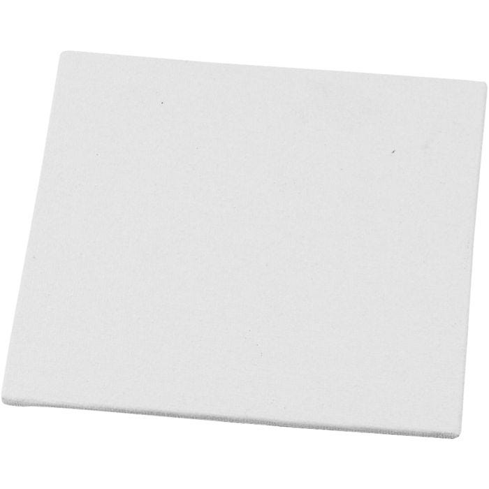 Lienzo en tablilla, medidas 12,4x12,4 cm, grosor 3 mm, 280 gr, blanco, 1 ud