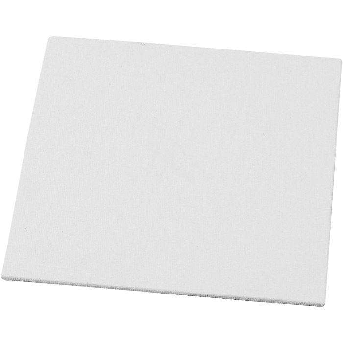 Lienzo en tablilla, medidas 15x15 cm, grosor 3 mm, 280 gr, blanco, 1 ud