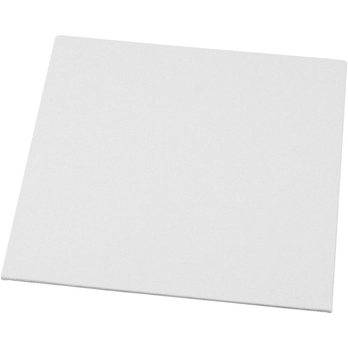 Lienzo en tablilla, medidas 20x20 cm, grosor 3 mm, 280 gr, blanco, 1 ud