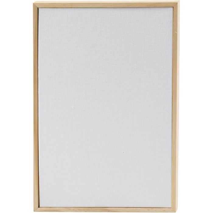 Panel de lienzo con marco, medidas 15,8x23,8 cm, 280 gr, blanco, 1 ud