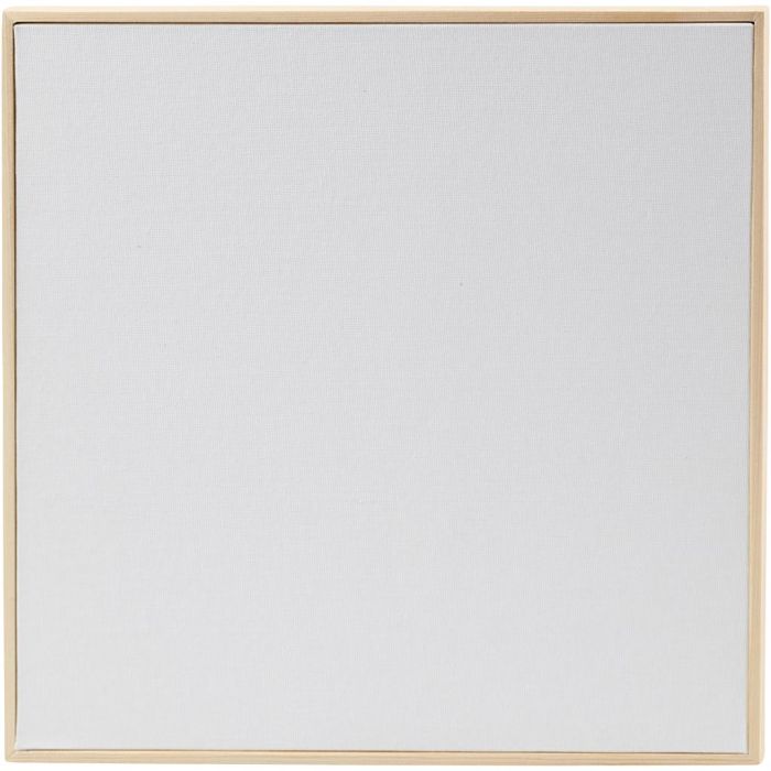 Panel de lienzo con marco, medidas 30x30 cm, 280 gr, blanco, 10 ud/ 1 paquete