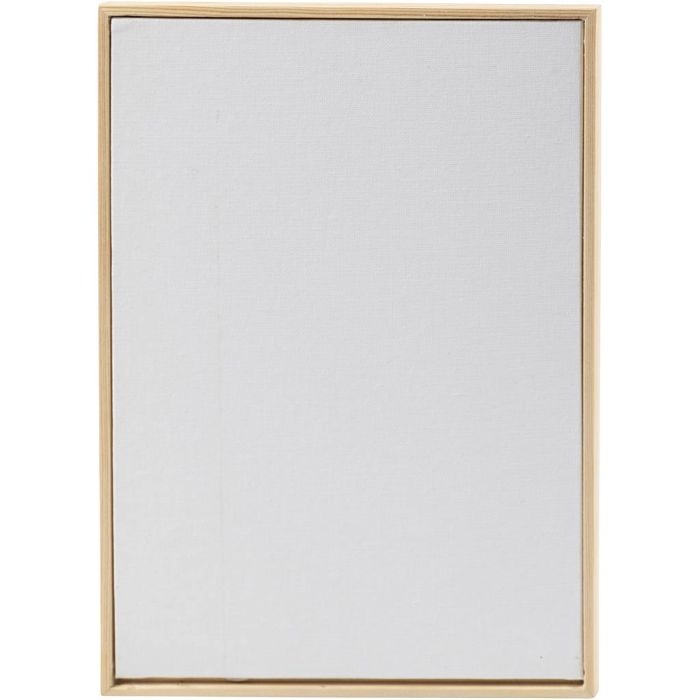 Panel de lienzo con marco, A4, medidas 21x29,7 cm, 280 gr, blanco, 1 ud