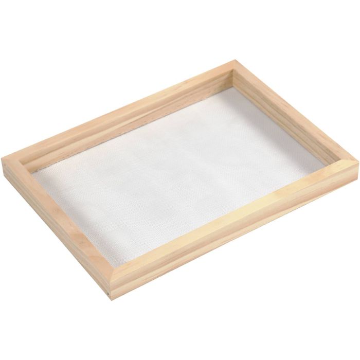 Molde de marco para la fabricación de papel, A5, medidas 23x17x2cm cm, 20 mesh, 1 ud