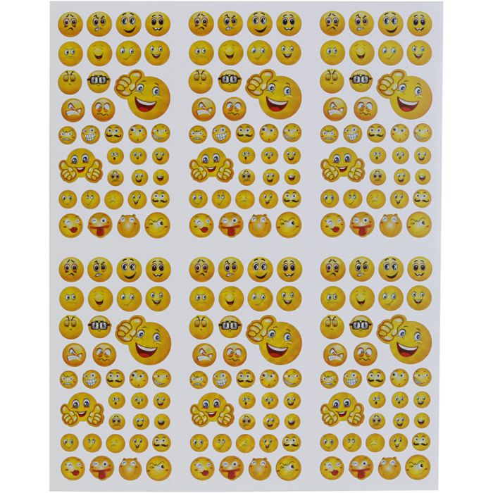 Smileys, hoja 20x25 cm, 5 hoja/ 1 paquete
