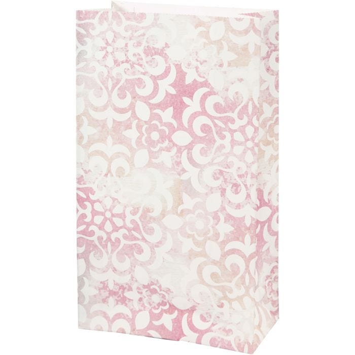 Bolsas de papel, Acuarela, A: 21 cm, medidas 6x12 cm, 80 gr, 8ud/ 1 paquete