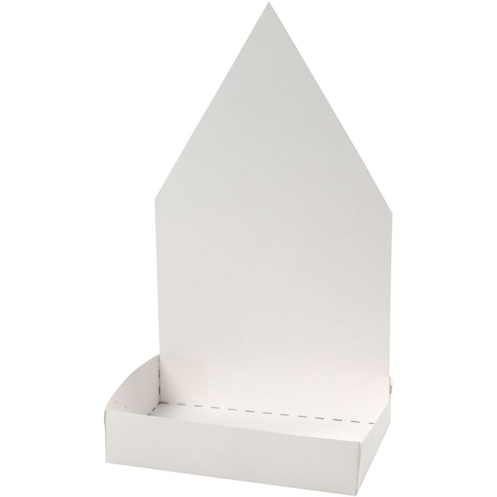 Vivero con formas, casa, A: 20 cm, blanco, 6 set/ 1 paquete
