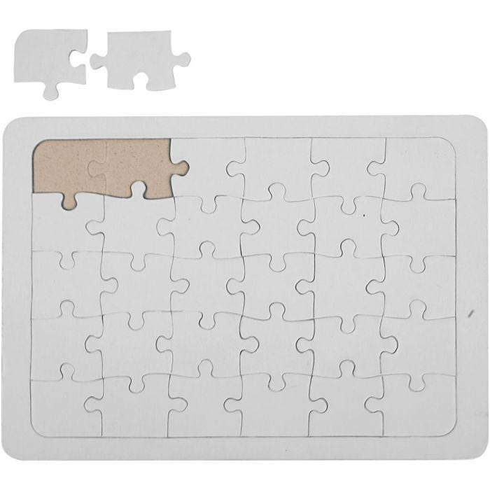 Rompecabezas, medidas 15x21 cm, blanco, 1 ud