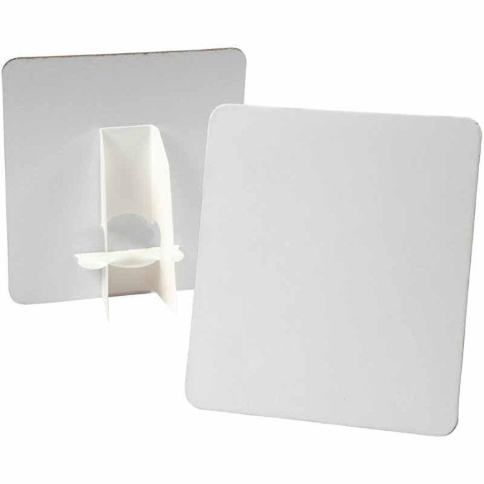 Deco plate, medidas 17x19 cm, grosor 2 mm, blanco, 5ud/ 1 paquete
