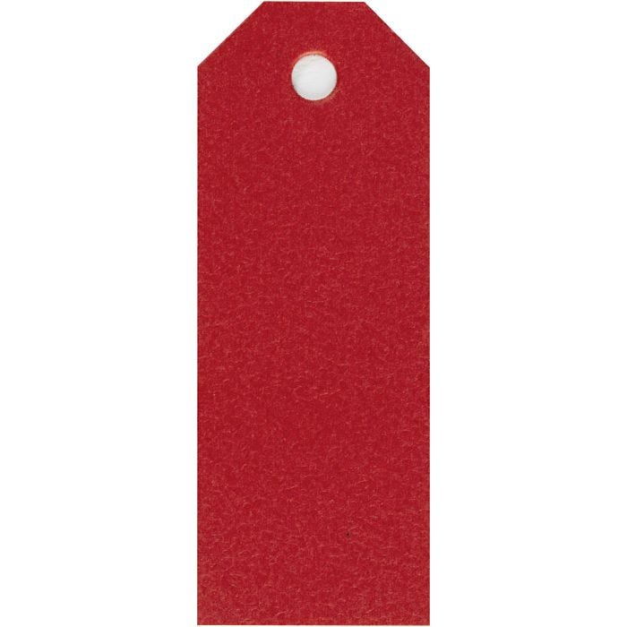 Etiquetas Manila, medidas 3x8 cm, 220 gr, rojo, 20 ud/ 1 paquete