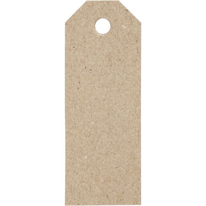Etiquetas Manila, medidas 3x8 cm, 220 gr, natural, 20 ud/ 1 paquete
