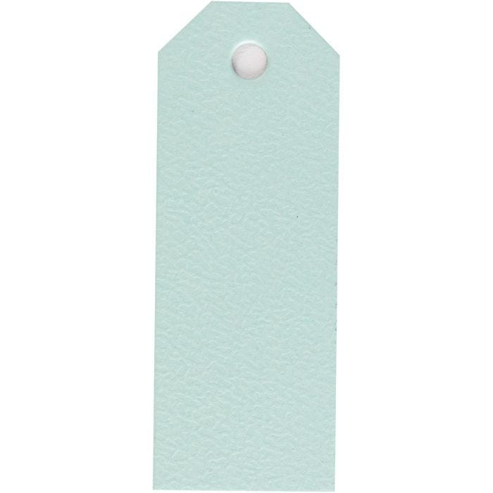 Etiquetas Manila, medidas 3x8 cm, 220 gr, azul claro, 20 ud/ 1 paquete