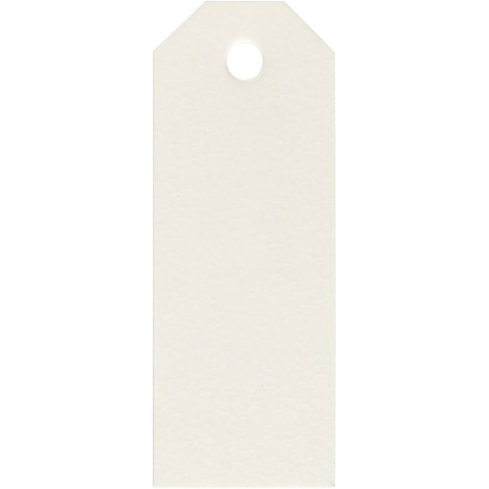 Etiquetas Manila, medidas 3x8 cm, 220 gr, blanquecino, 20 ud/ 1 paquete