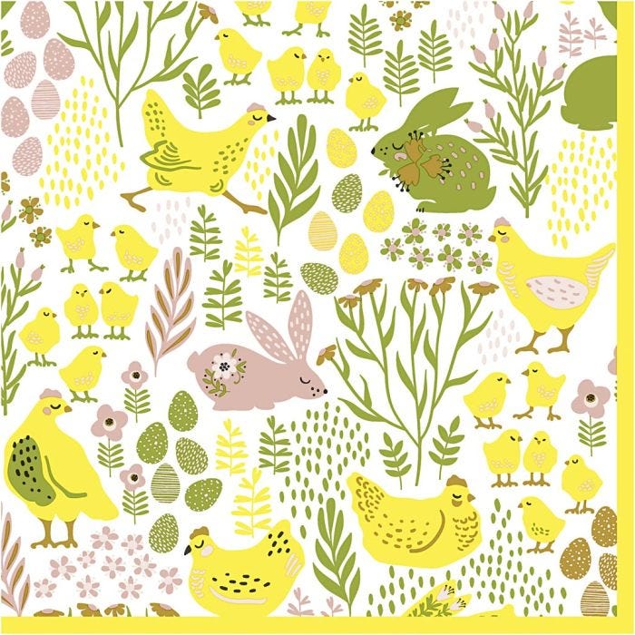 Servilletas, Pascua, medidas 33x33 cm, 20 ud/ 1 paquete