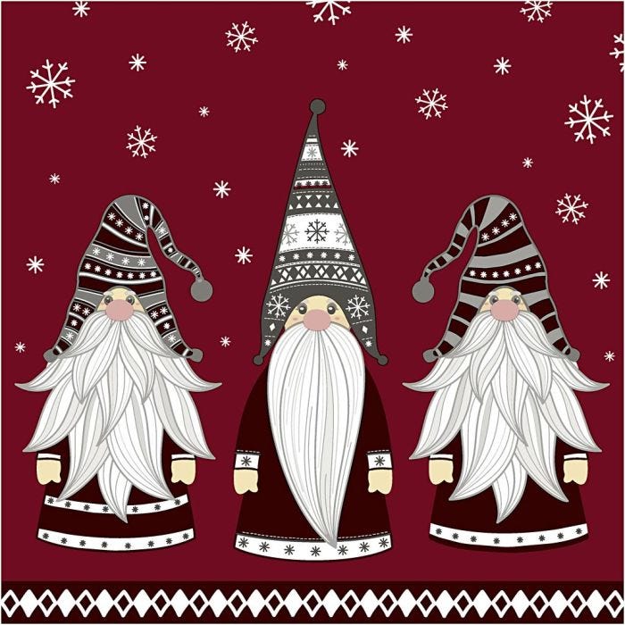 Servilletas, Duendes, medidas 33x33 cm, 20 ud/ 1 paquete