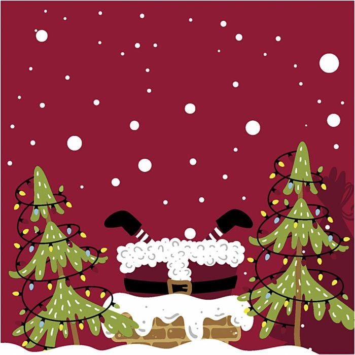 Servilletas, Visitante de Navidad, medidas 33x33 cm, 20 ud/ 1 paquete