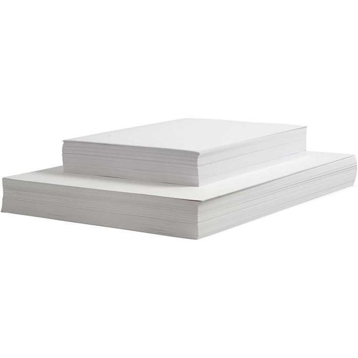 Papel de Dibujo, A4,A3, 130+160+190 gr, blanco, 6x500 hoja, 3000 hojas stdas/ 1 paquete