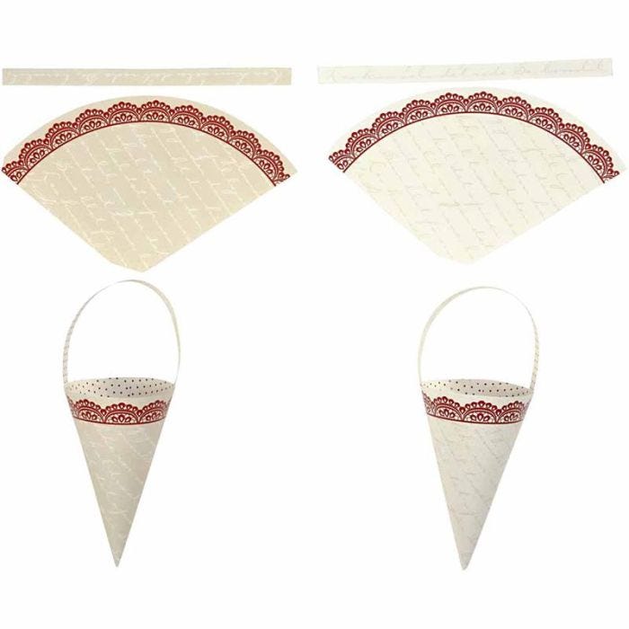 Conos de Vivi Gade, A: 13 cm, 160 gr, 10 ud/ 1 paquete