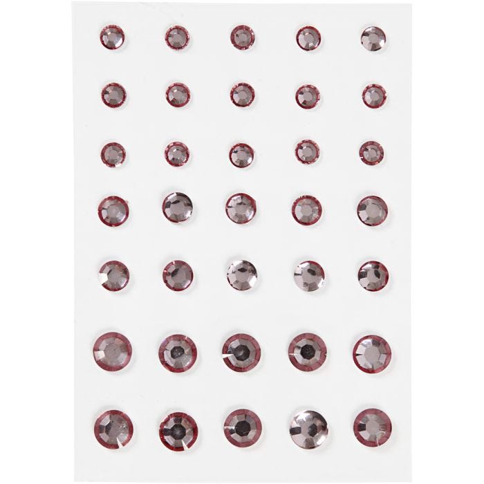 Gemas, Cono redondo, medidas 6+8+10 mm, rosado, 35 ud/ 1 paquete