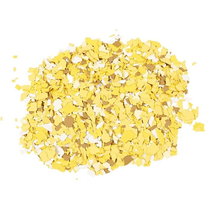Copos de Terrazo, amarillo, 90 gr/ 1 bote