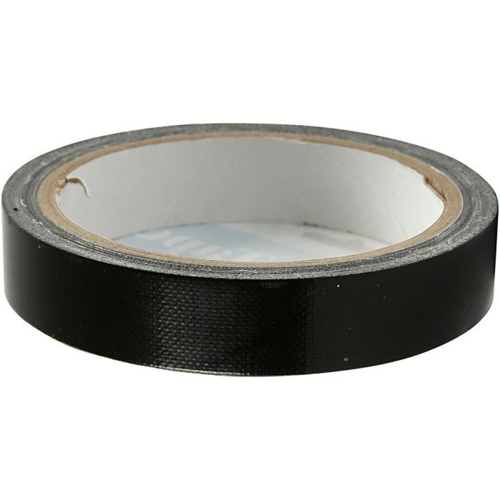 Cinta Adhesiva, A: 19 mm, negro, 25 m/ 1 rollo
