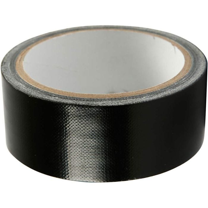Cinta Adhesiva, A: 38 mm, negro, 25 m/ 1 rollo