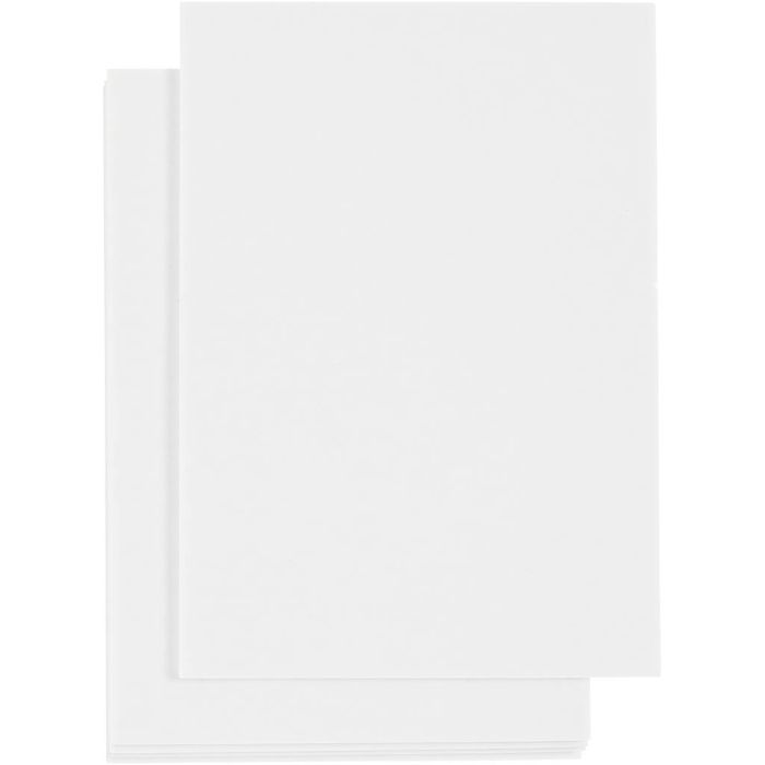 Almohadillas 3D, A6, hoja 105x148 mm, grosor 2 mm, blanco, 5 hoja/ 1 paquete