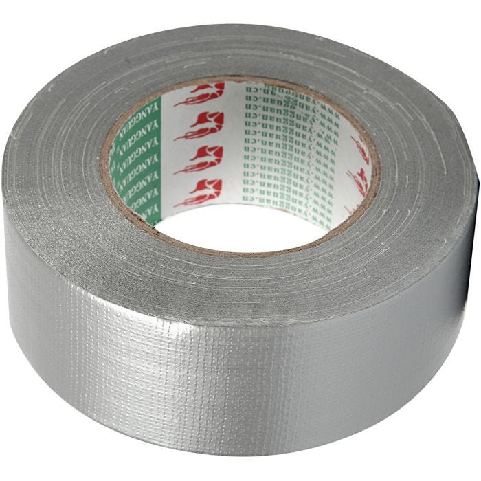 Cinta Adhesiva, A: 50 mm, plata, 50 m/ 1 rollo