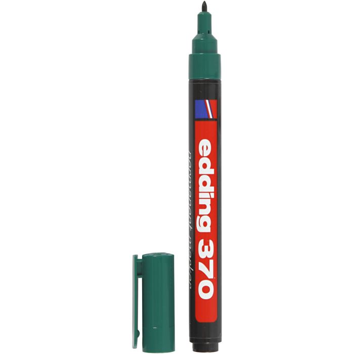 Rotulador Edding 370, trazo ancho 1 mm, verde, 1 ud