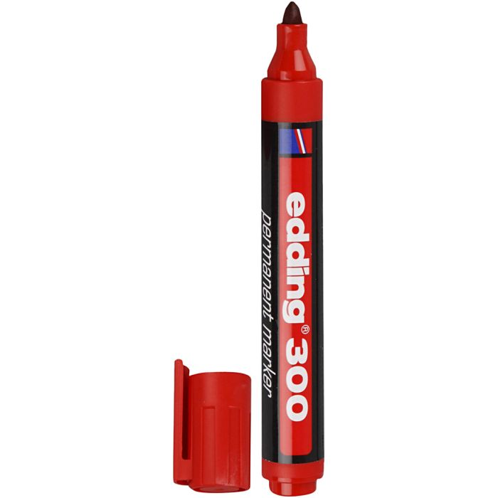 Rotulador Edding 300, 1,5-3 mm, rojo, 1 ud