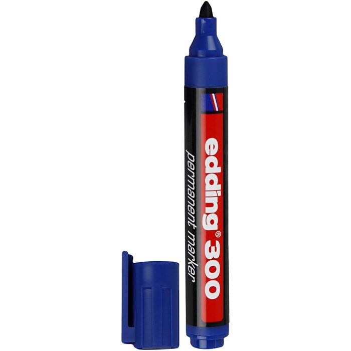 Rotulador Edding 300, trazo ancho 1,5-3 mm, azul, 1 ud