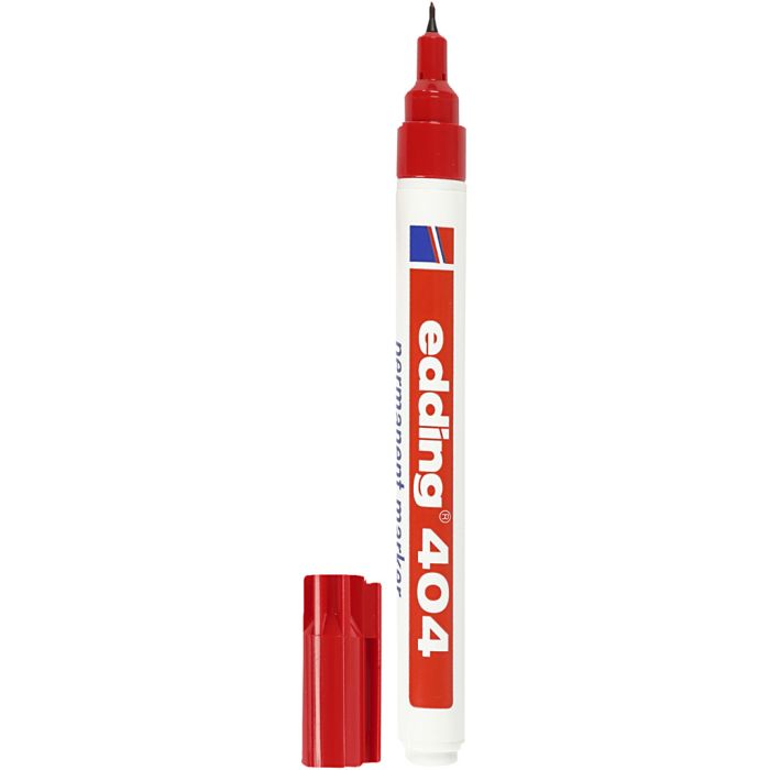 Rotulador Edding 404, trazo ancho 0,75 mm, rojo, 1 ud