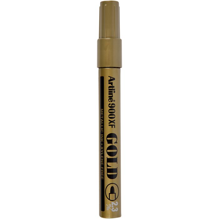 Rotulador Permanente, trazo ancho 2,3 mm, dorado, 1 ud
