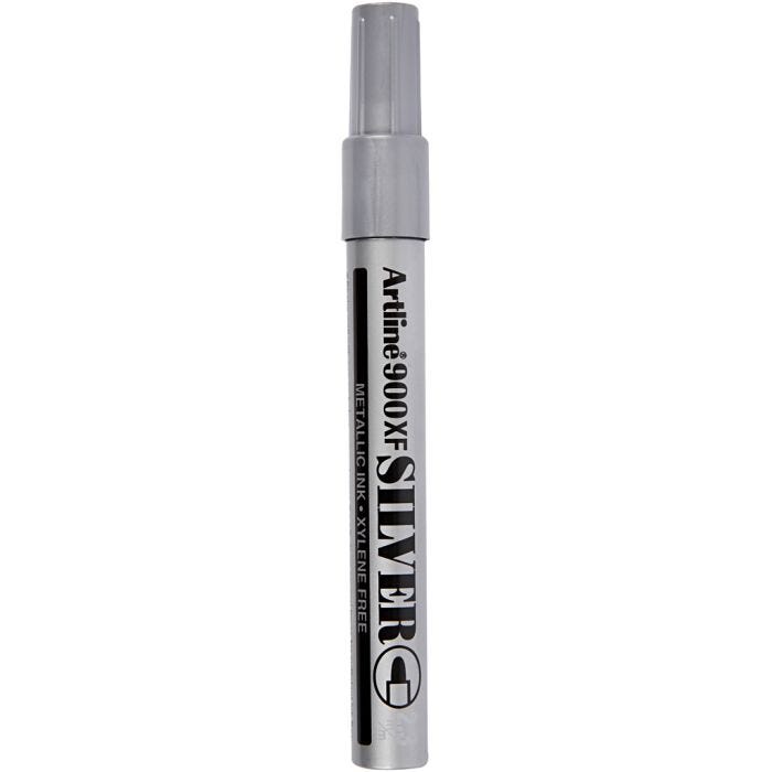 Rotulador Permanente, trazo ancho 2,3 mm, plata, 1 ud