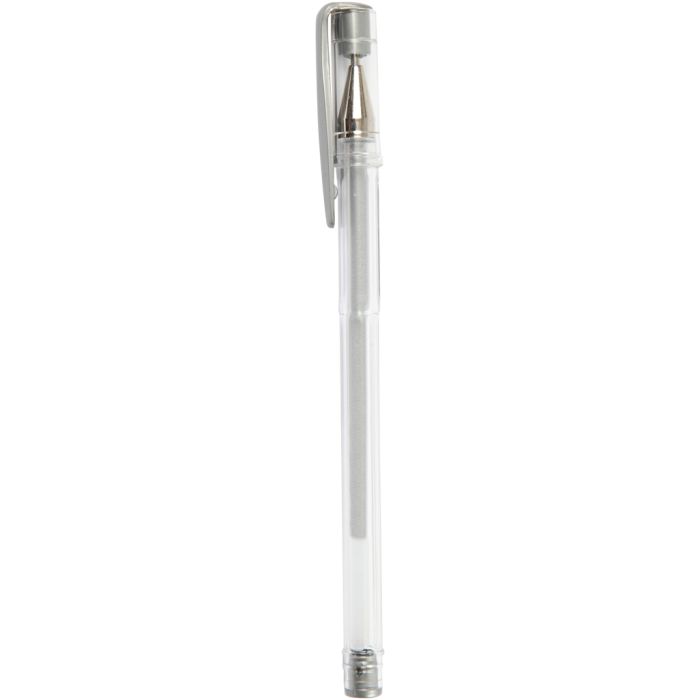 Rotuladores de gel, trazo ancho 0,8 mm, plata, 6 ud/ 1 paquete