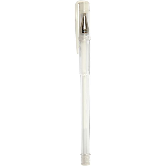Rotuladores de gel, trazo ancho 0,8 mm, blanco, 6 ud/ 1 paquete