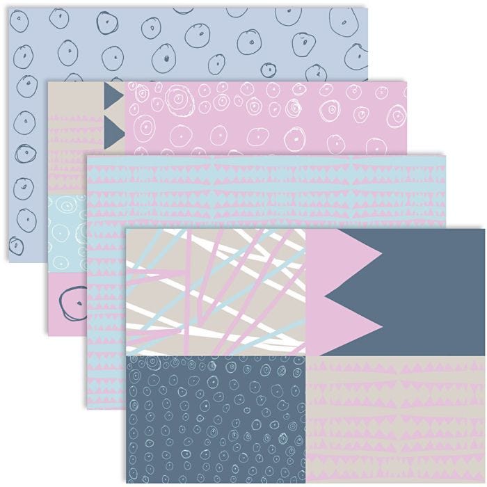 Decoupage Paper, hoja 25x35 cm, 17 gr, 4x2 hoja/ 1 paquete
