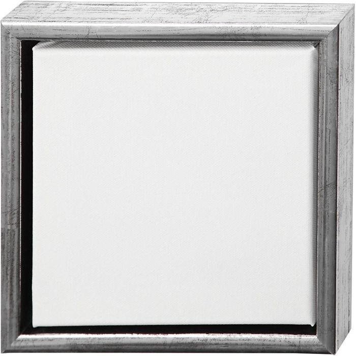 Lienzo con marco, medidas 20x20 cm, 360 gr, blanco, 6 ud/ 1 paquete