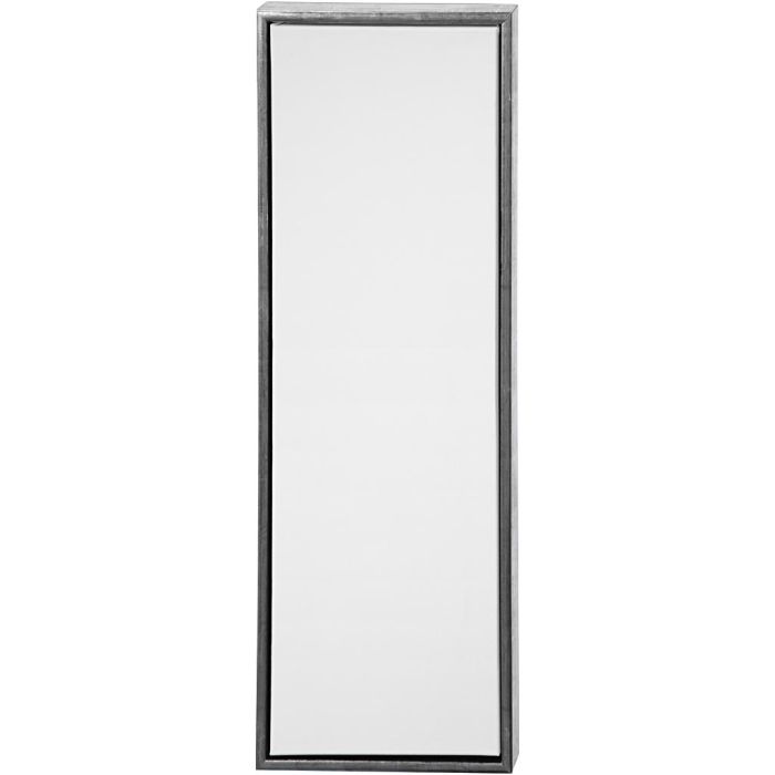 Lienzo con marco, medidas 30x90 cm, 360 gr, plata antigua, blanco, 1 ud