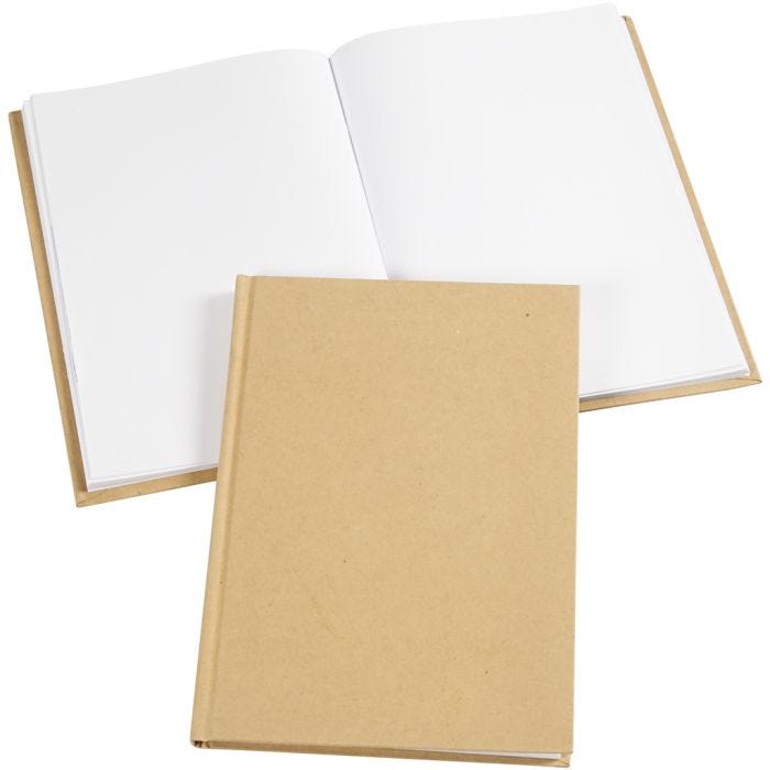 Libreta, A5, grosor 8 mm, 80 gr, marrón, 1 ud
